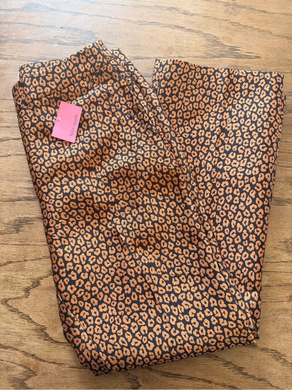 NWT Kate Spade Flora Leopard Jacquard Pants - Picture 2 of 4